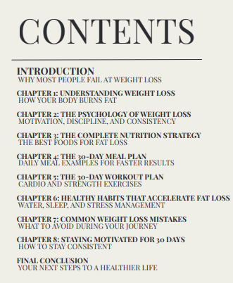30-DAY FAT LOSS PLAN